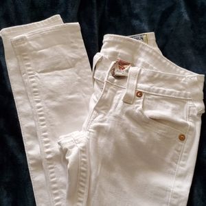 True religion white skinny jeans